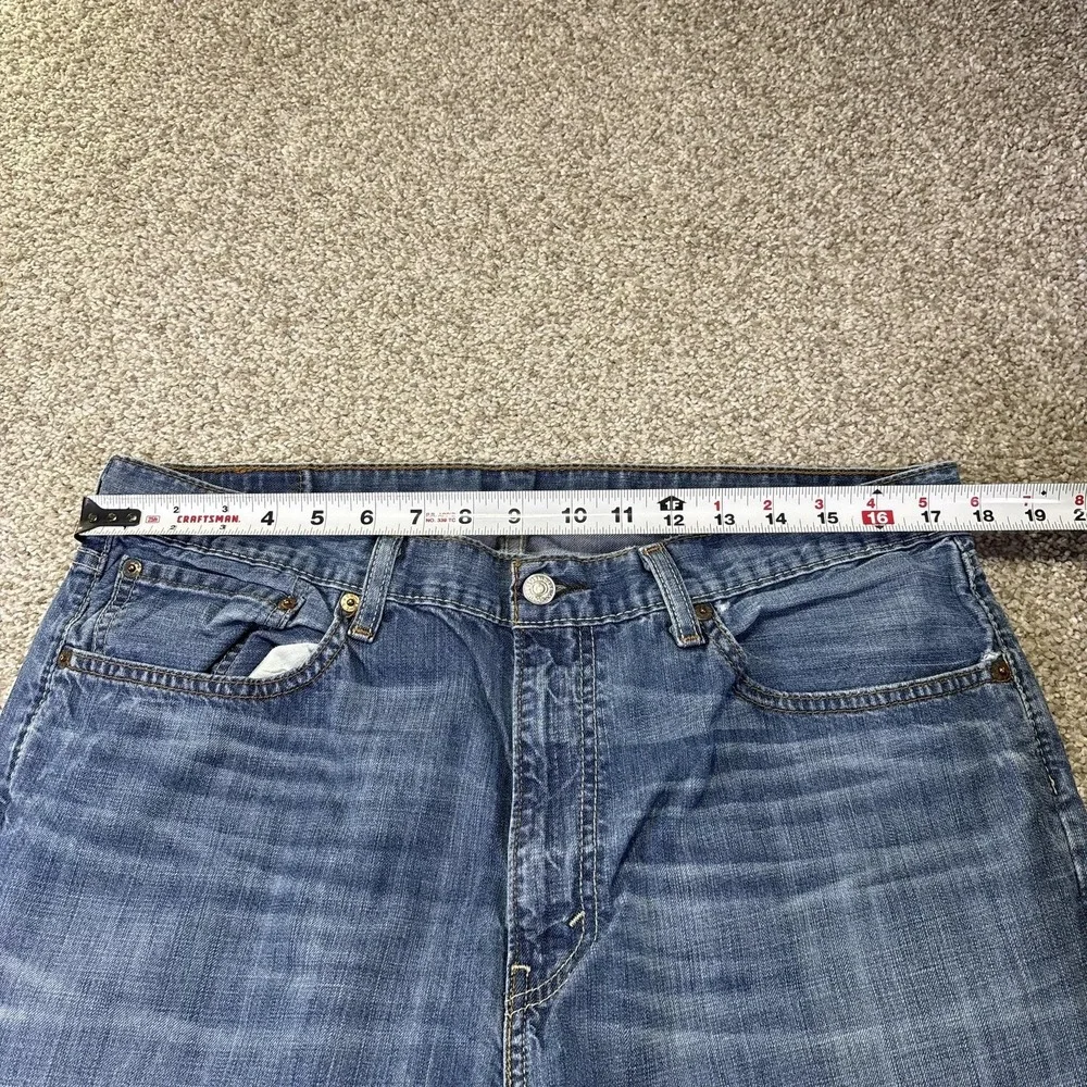 Levis 505 Jeans‎ Mens 36x32 Blue Medium Wash Relaxed Straight Leg Denim Casual